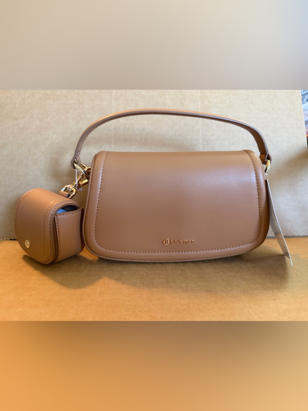 NWT Lululemon Cactus leather Mini Bag crossbody with Gold Hardware